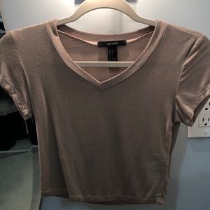 forever 21 brown crop top